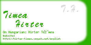 timea hirter business card